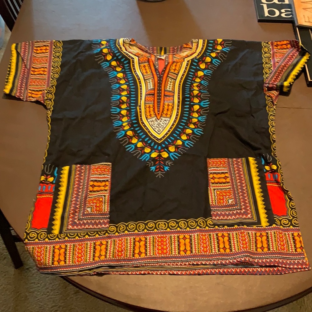 MAMA & PAPA African Dashiki Shirt Tunic Ethnic Hippie Boho Festival